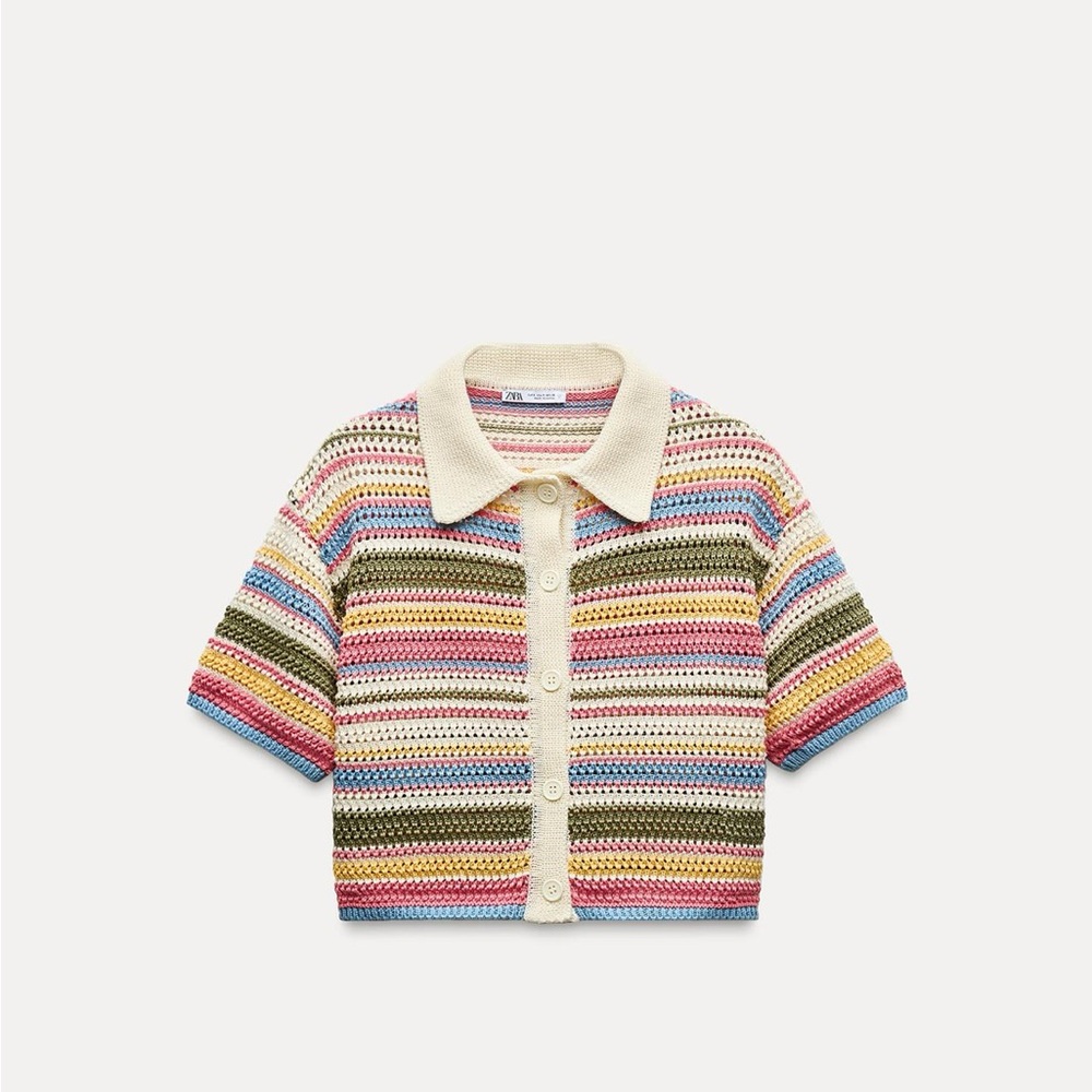 Zara knit striped top